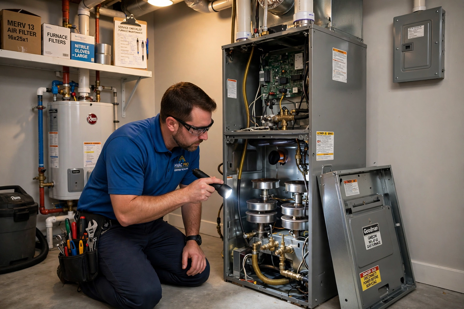 Furnace repair and heating service at a San Angelo, TX home
