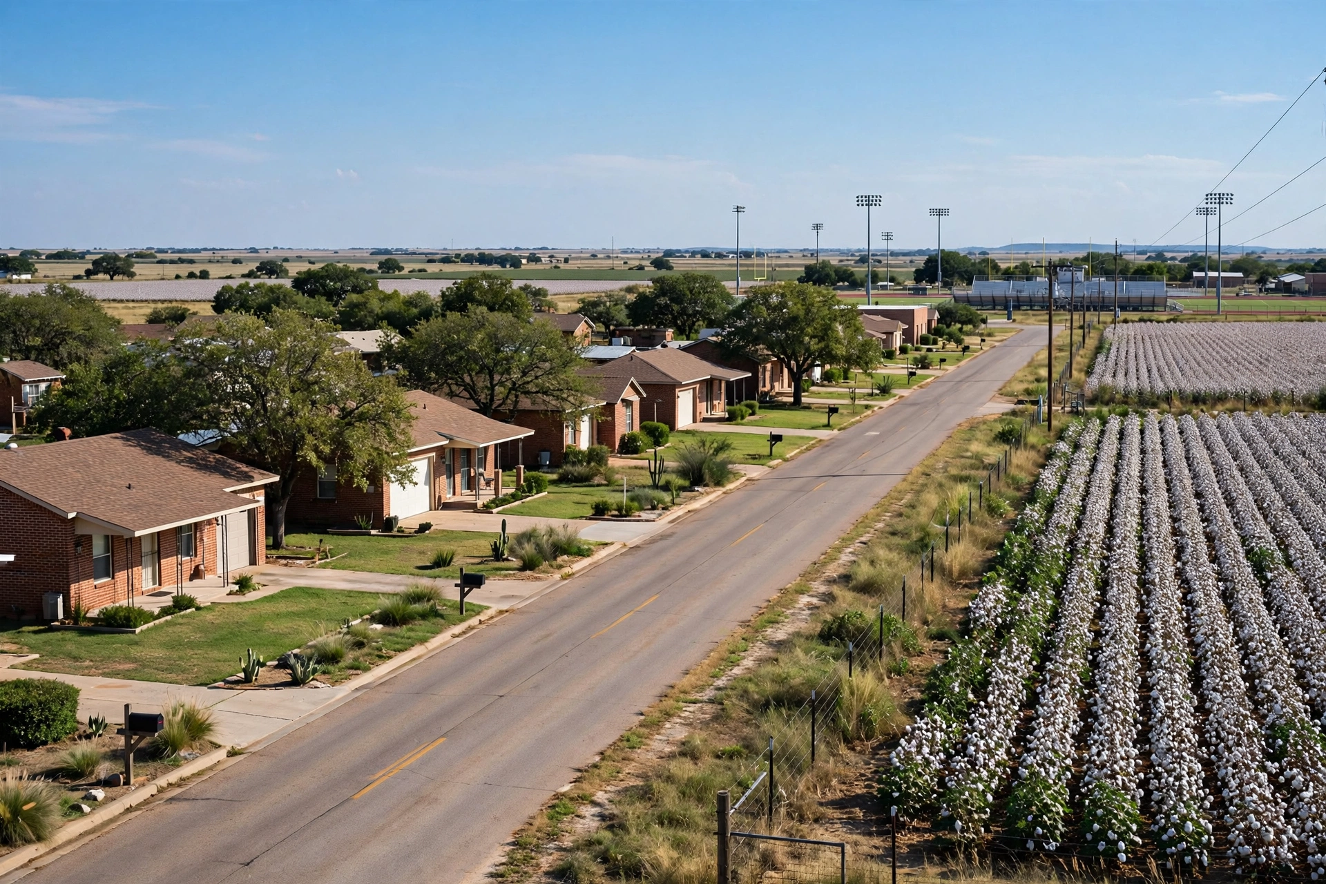Homes in the Wall, TX community southeast of San Angelo